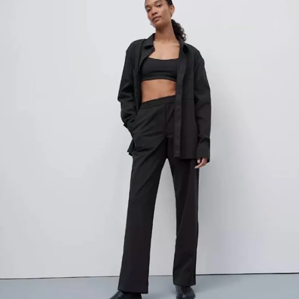 Lululemon Straight-Leg Womens Mid-Rise Pant Luxtreme Regular Black LW5FWWS Large